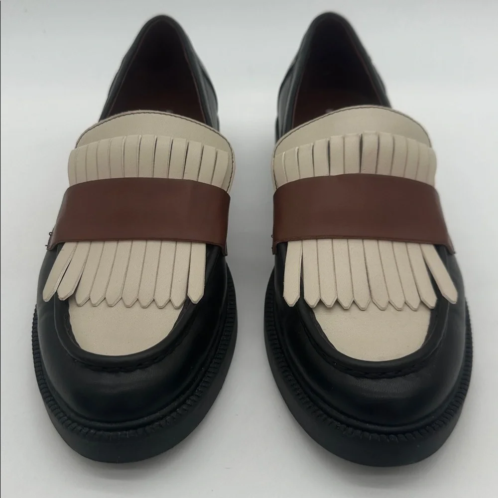 Marc Fisher Black Brown Creme MFCalixy Loafers Women’s Size 9.5M - Picture 7 of 16